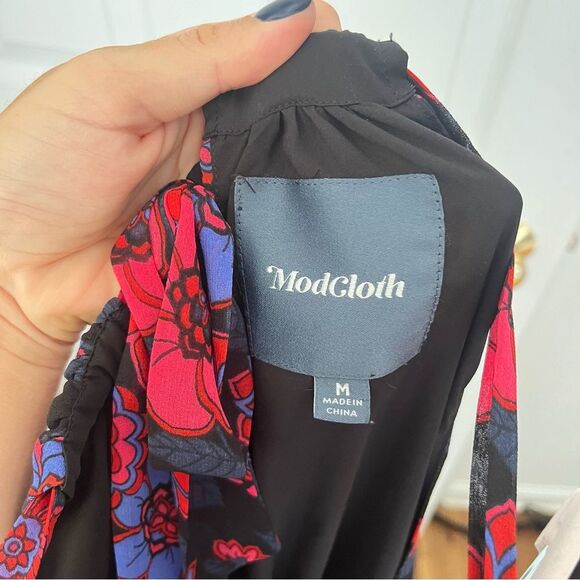 ModCloth High Neck Tie Waist Maxi Dress - Picture 7 of 7